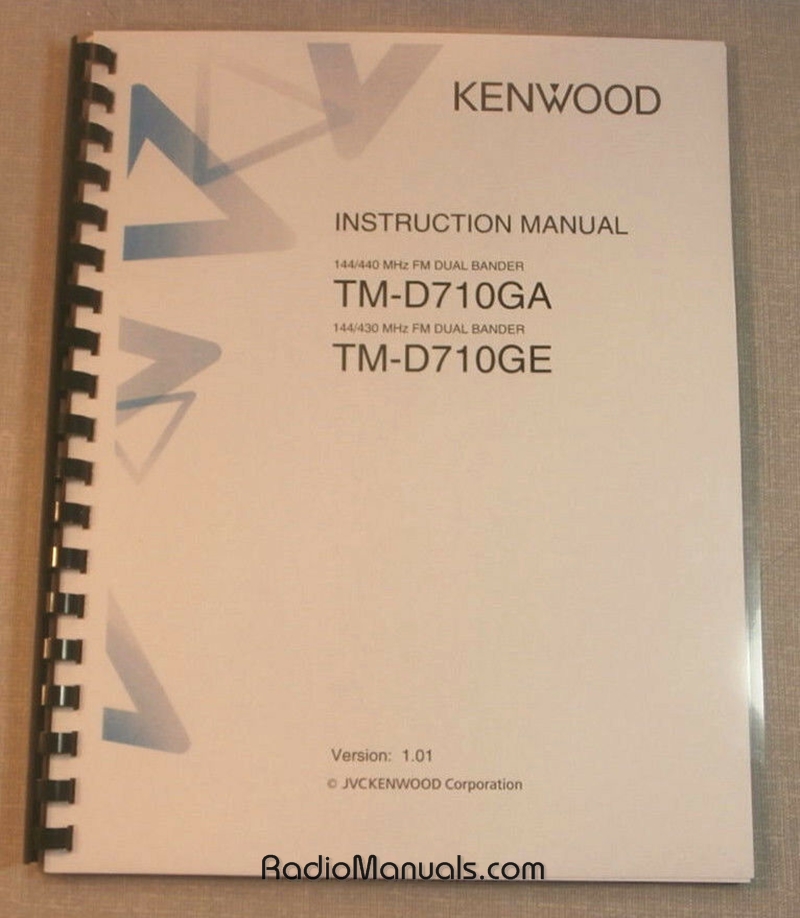Kenwood TM-D710GA/E Instruction Manual